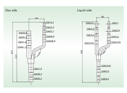 Разветвитель General Climate GC-FQ03 для внутренних блоков GM, от 70kW до 135kW